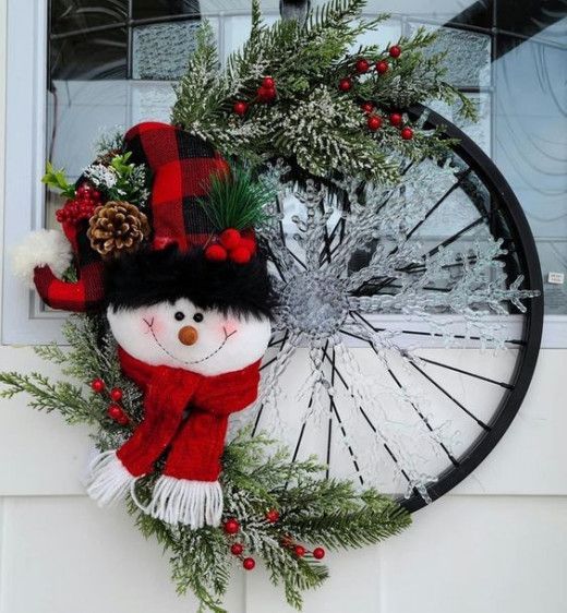 decoracoes de natal com rodas de bicicleta 6