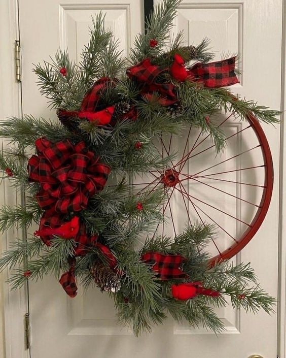 decoracoes de natal com rodas de bicicleta 8