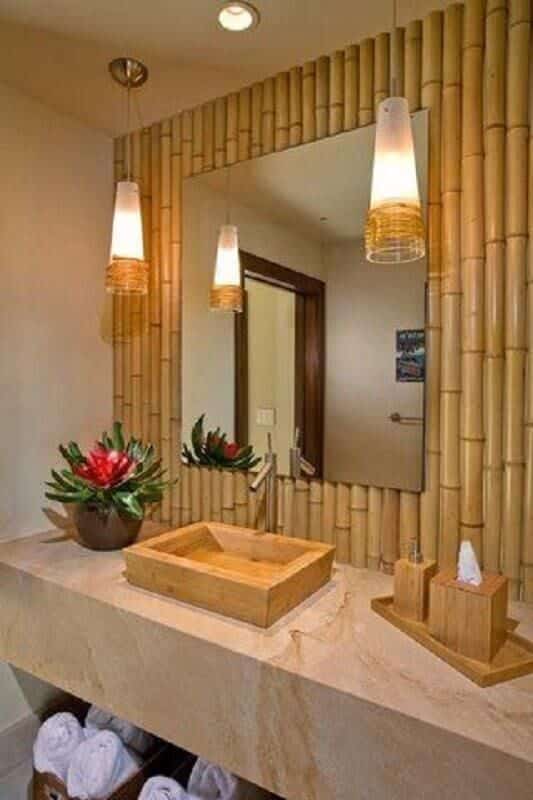 decorar banheiro com bambu 1