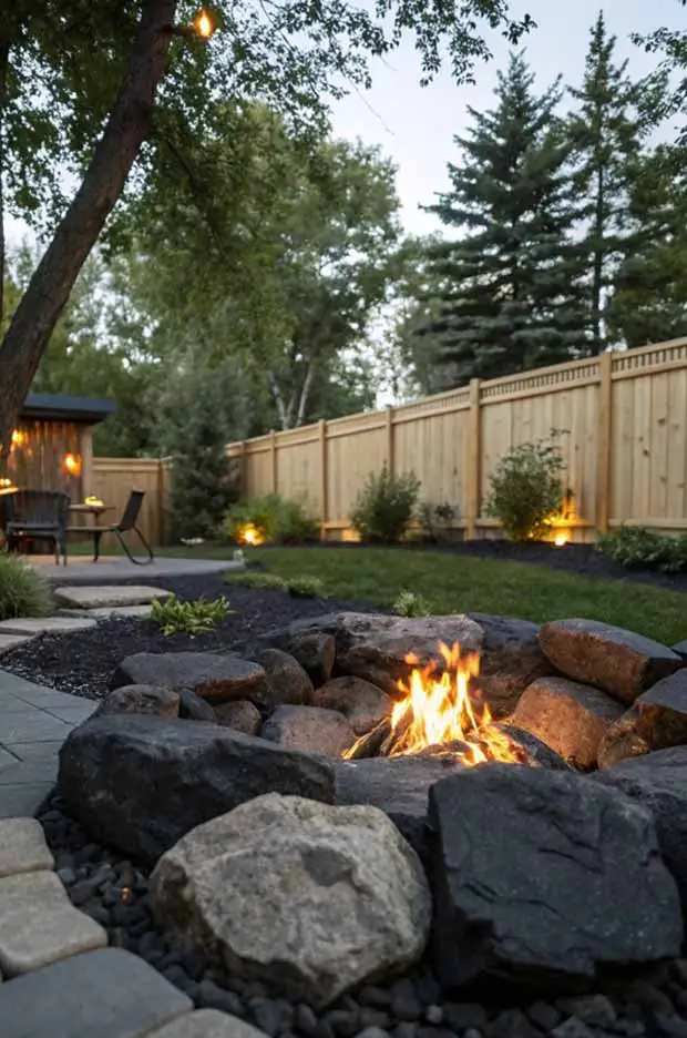 decorar o jardim com pedras pretas 1 1