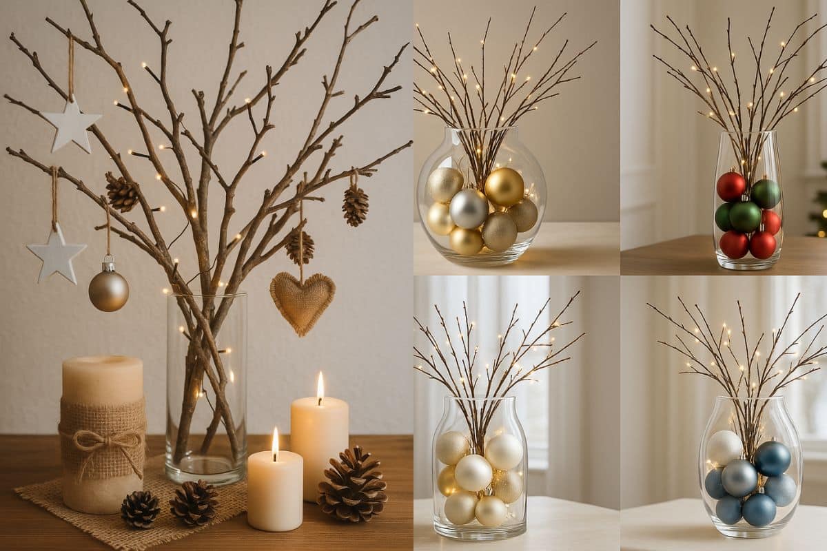 decore com galhos secos
