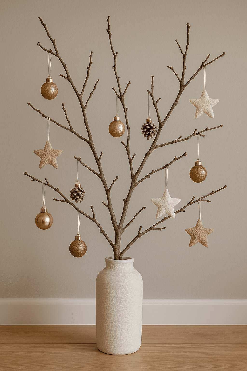decore com galhos secos