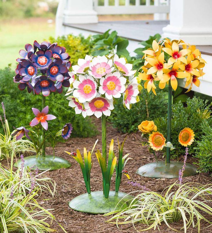 flores de plastico para decorar o seu jardim 1