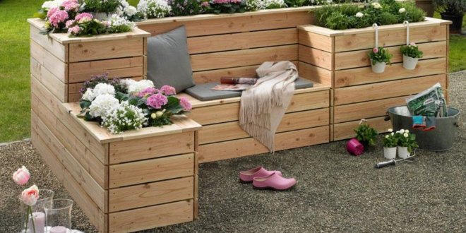 ideias bancos com plantas para o seu jardim 10