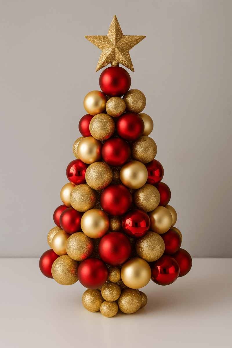 ideias criativas de decoracao de natal com bolas 3