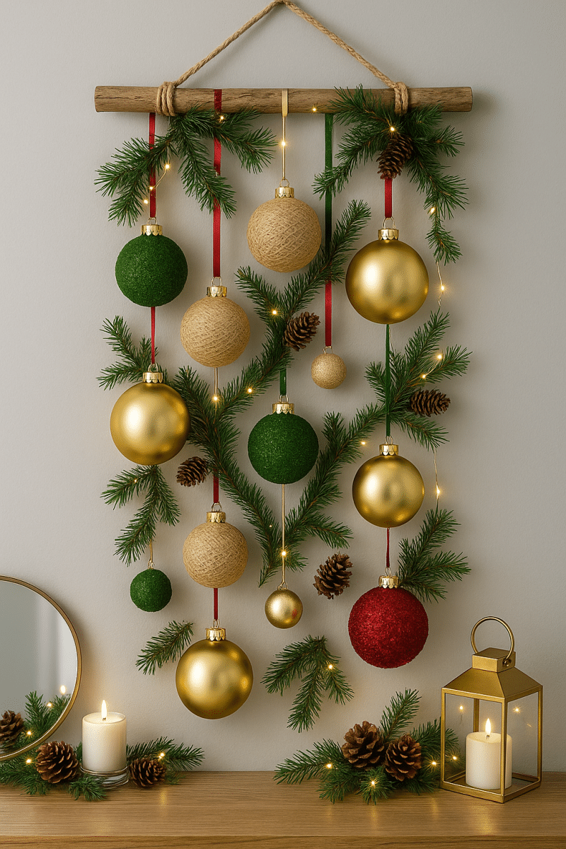 ideias criativas de decoracao de natal com bolas 4