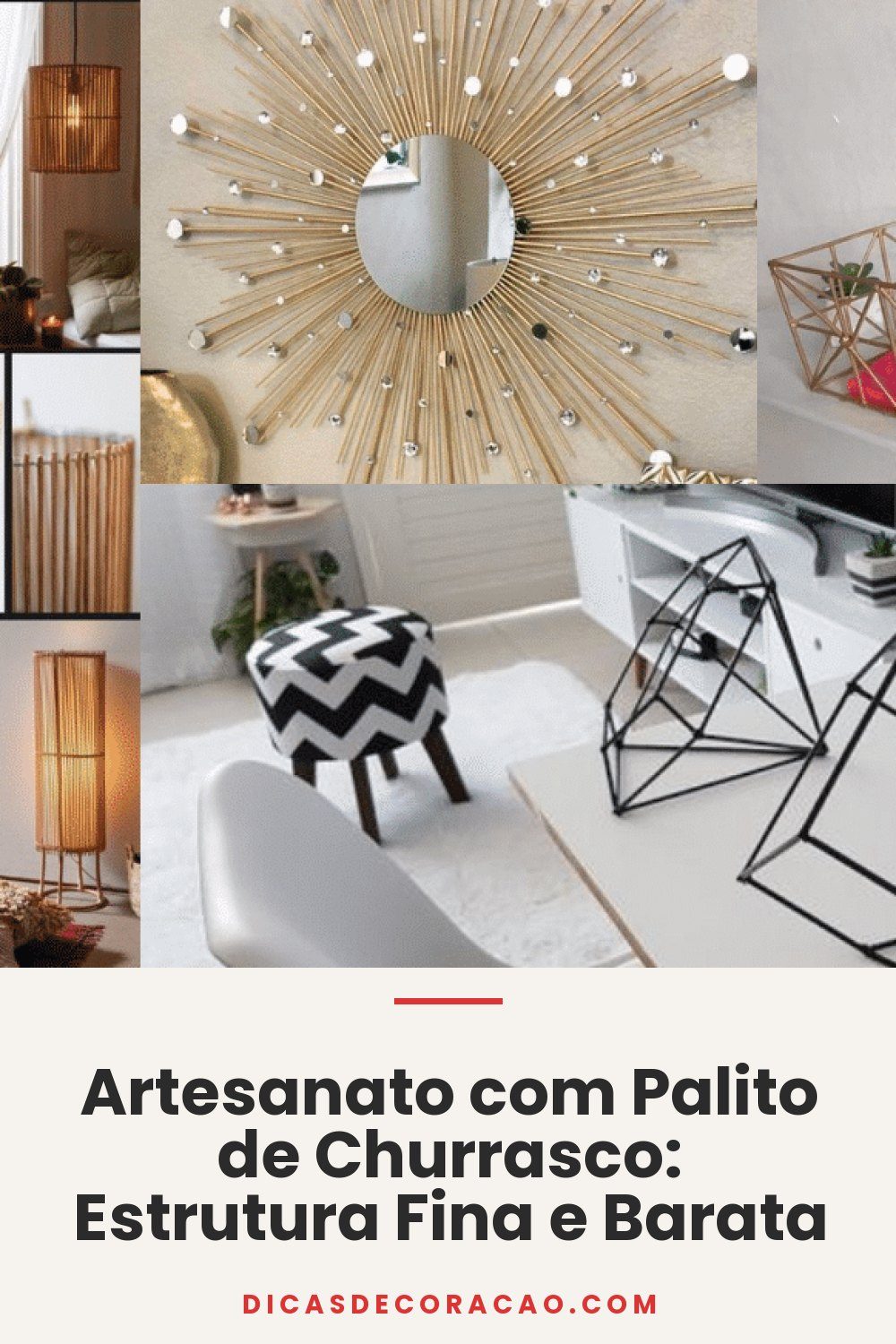 Artesanato com Palito de Churrasco: Estrutura Fina e Barata
