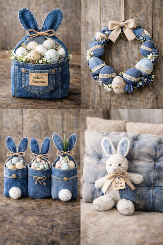 ideias criativas para a pascoa com jeans velhos 1 scaled