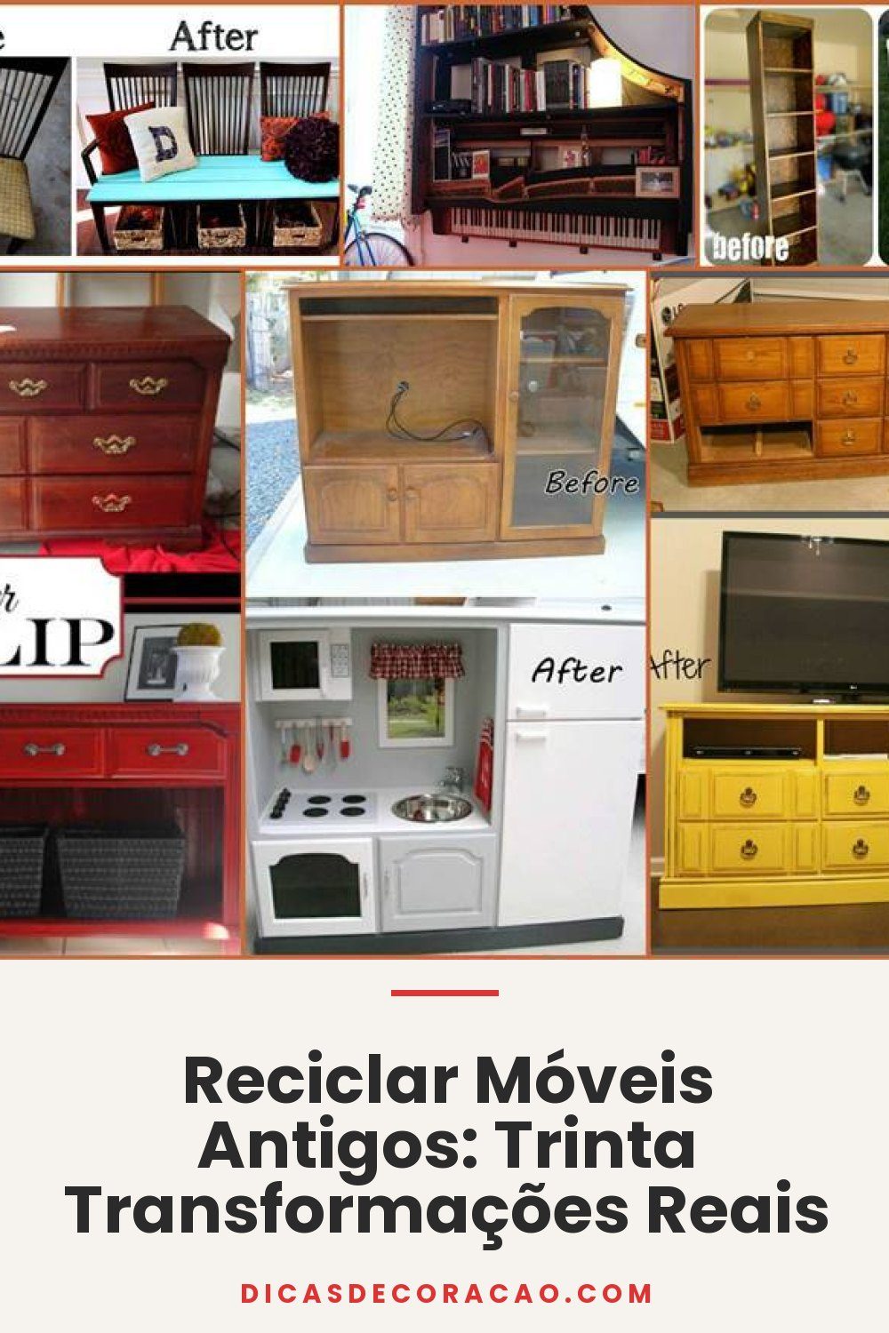 Reciclar Móveis Antigos: Trinta Transformações Reais