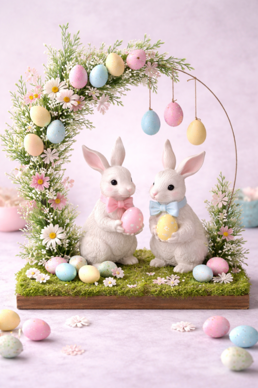 ideias de arcos redondos decorados para a pascoa 2 scaled