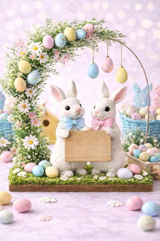 Ideias de arcos redondos decorados para a Páscoa ideias de arcos redondos decorados para a pascoa 7 scaled