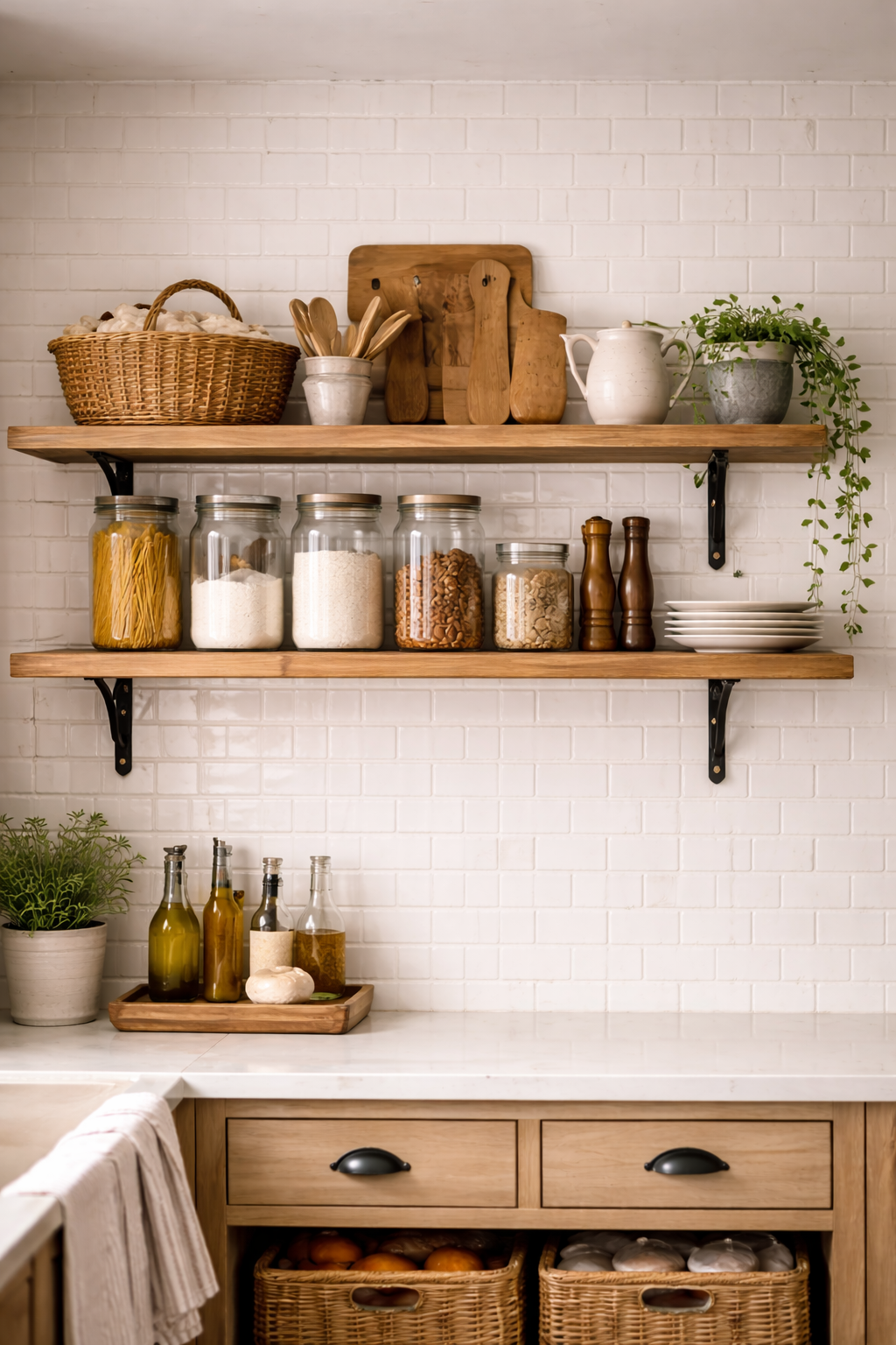 Ideias de Armazenamento de Cozinha Estilo R&uacute;stico: Solu&ccedil;&otilde;es Bonitas, Funcionais e Cheias de Charme ideias de armazenamento de cozinha estilo rustico 4