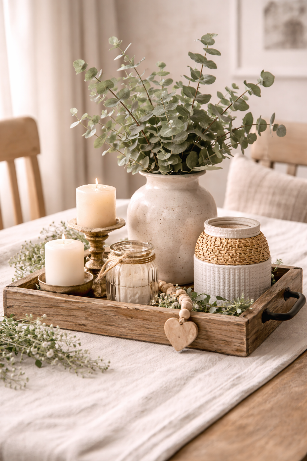 Ideias de centros de mesa com bandejas de madeira: eleg&acirc;ncia, aconchego e criatividade ideias de centros de mesa com bandejas de madeira 2