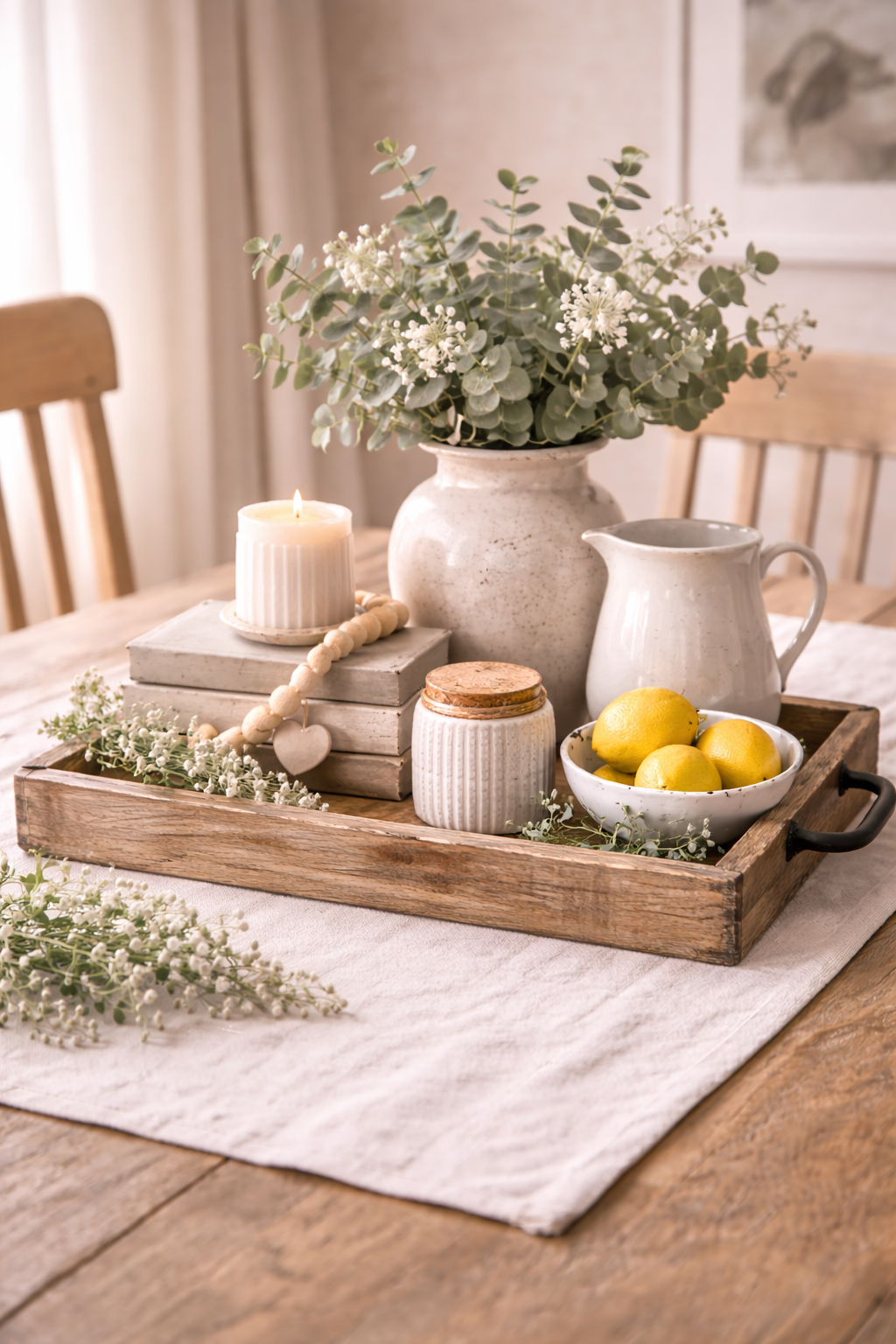 Ideias de centros de mesa com bandejas de madeira: eleg&acirc;ncia, aconchego e criatividade ideias de centros de mesa com bandejas de madeira 9