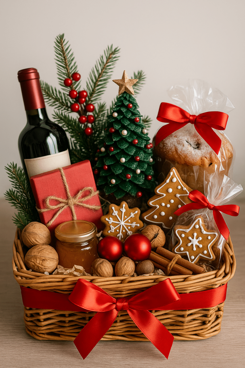 ideias de cestas de natal para oferecer 1