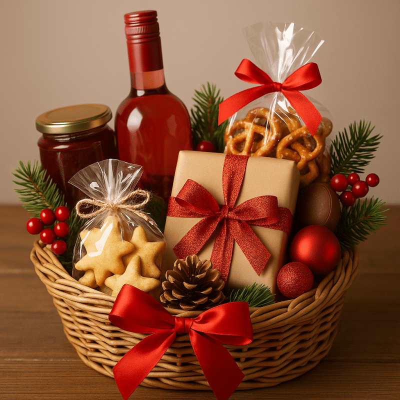 ideias de cestas de natal para oferecer 8