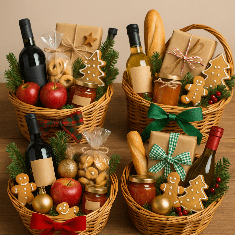 ideias de cestas de natal para oferecer