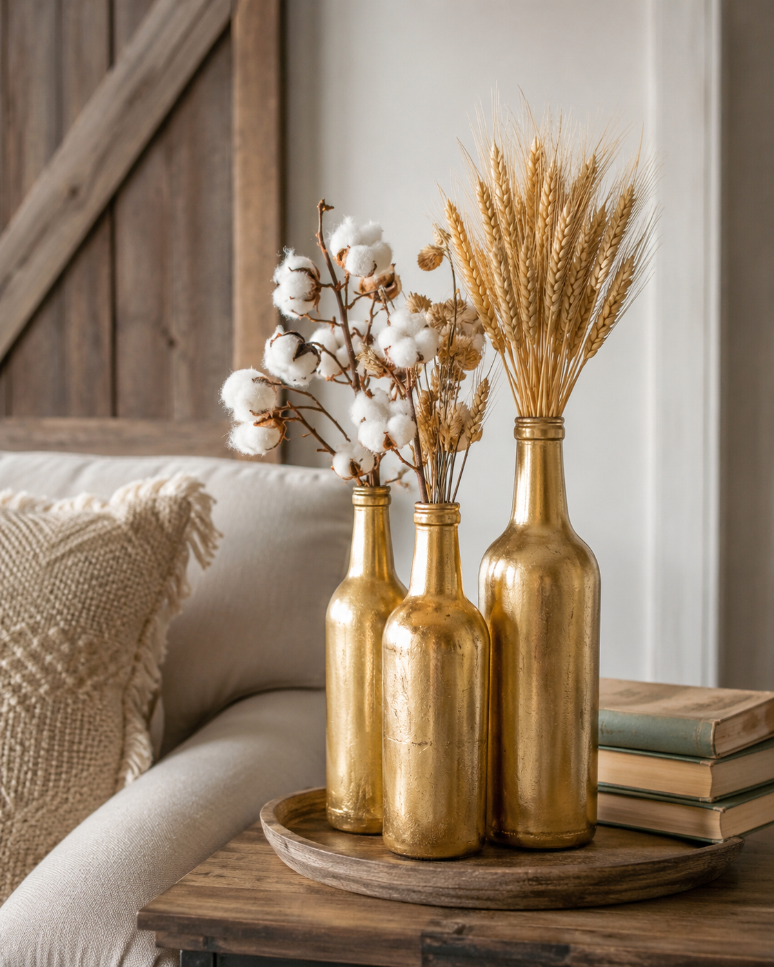 Ideias de Decora&ccedil;&atilde;o com Garrafas Douradas: Inspira&ccedil;&otilde;es Elegantes e F&aacute;ceis ideias de decoracao com garrafas douradas 1