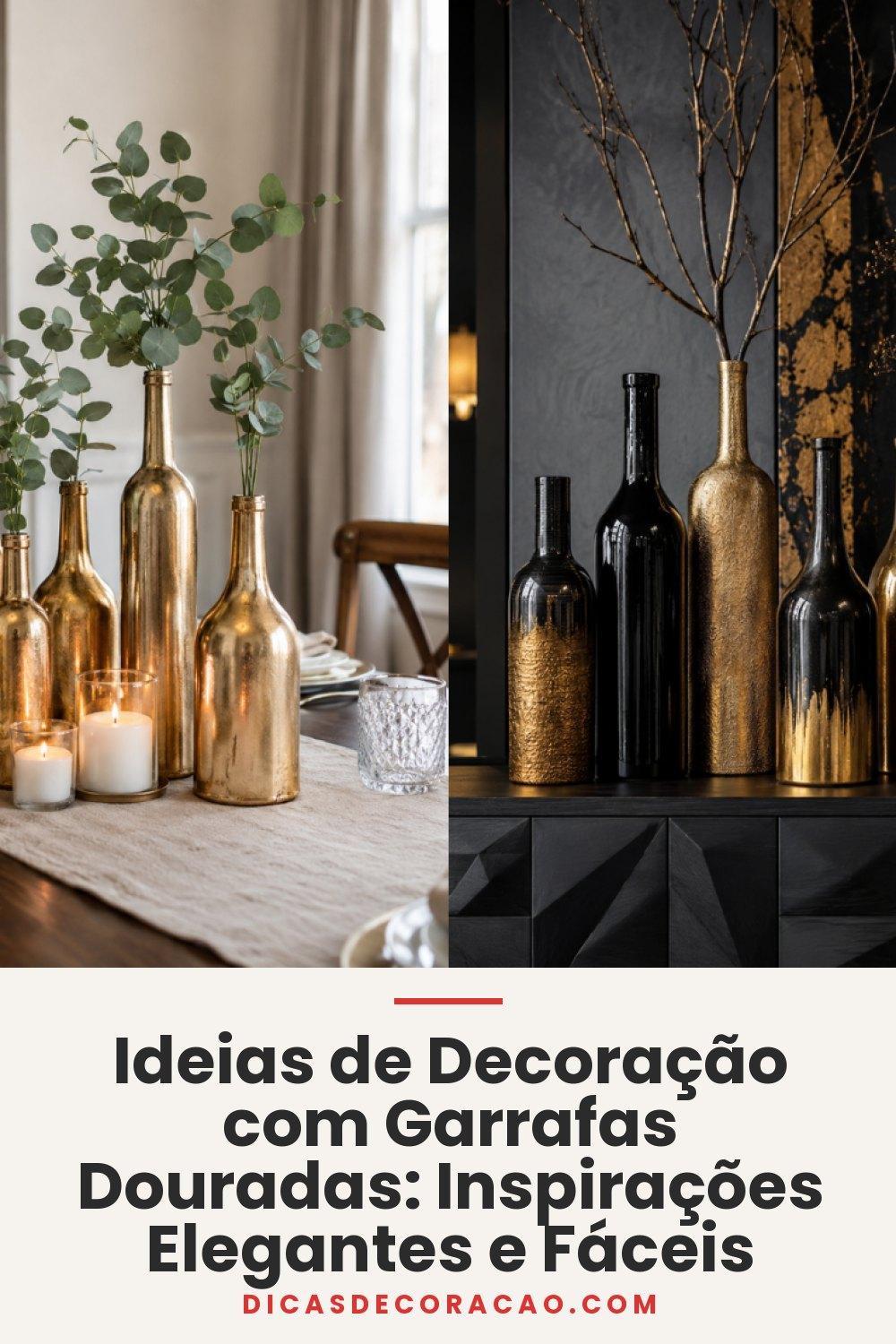 Ideias de Decoração com Garrafas Douradas: Inspirações Elegantes e Fáceis