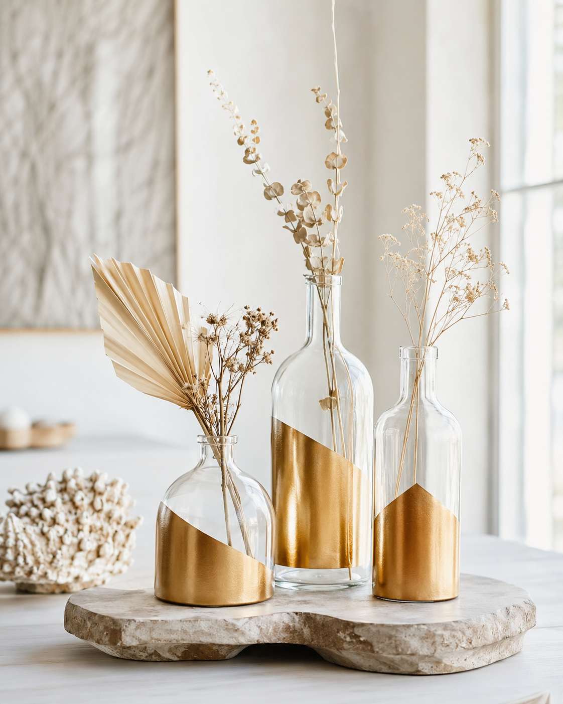 Ideias de Decora&ccedil;&atilde;o com Garrafas Douradas: Inspira&ccedil;&otilde;es Elegantes e F&aacute;ceis ideias de decoracao com garrafas douradas 6