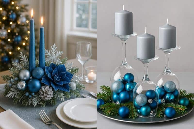 Ideias de Decoração de Natal Azul: Inspiração Elegante para um Inverno Encantado ideias de decoracao de natal azul