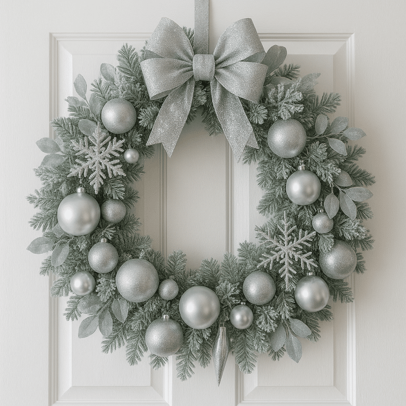 ideias de decoracao natalina prateada 7