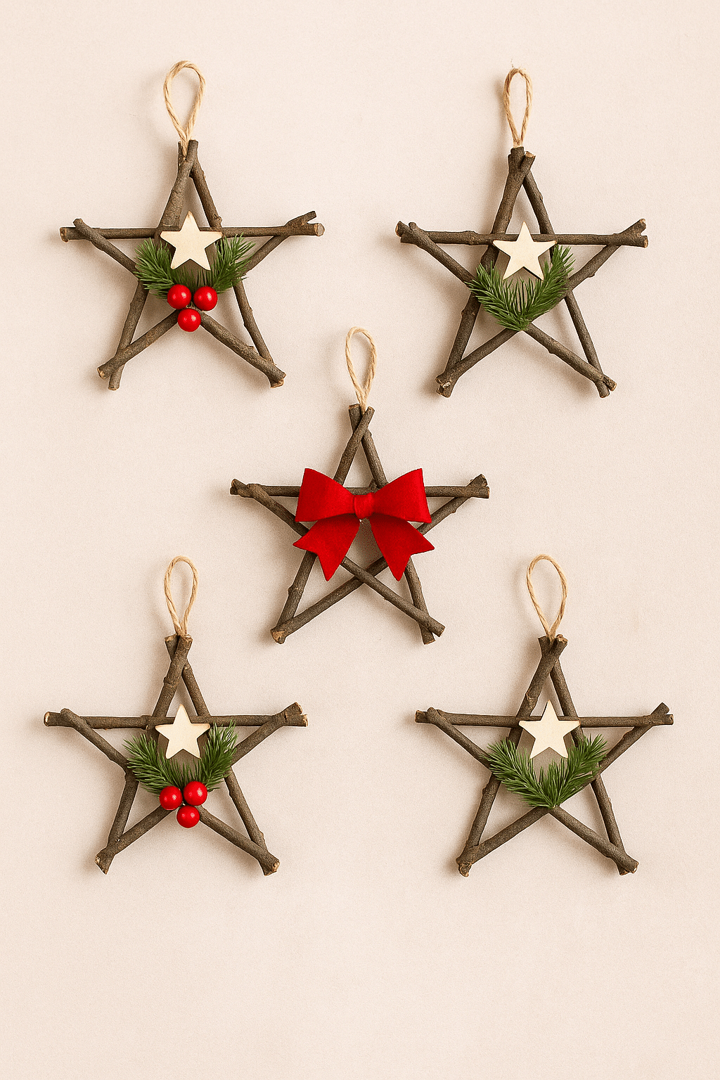 ideias de estrelas de natal com galhos 3