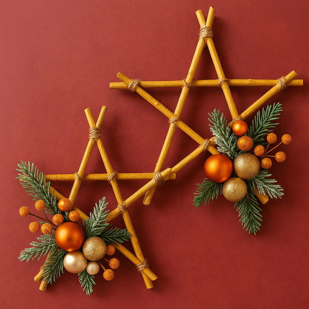 ideias de estrelas de natal com galhos 4