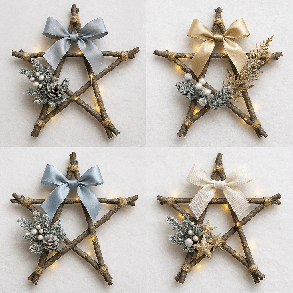 ideias de estrelas de natal com galhos 7
