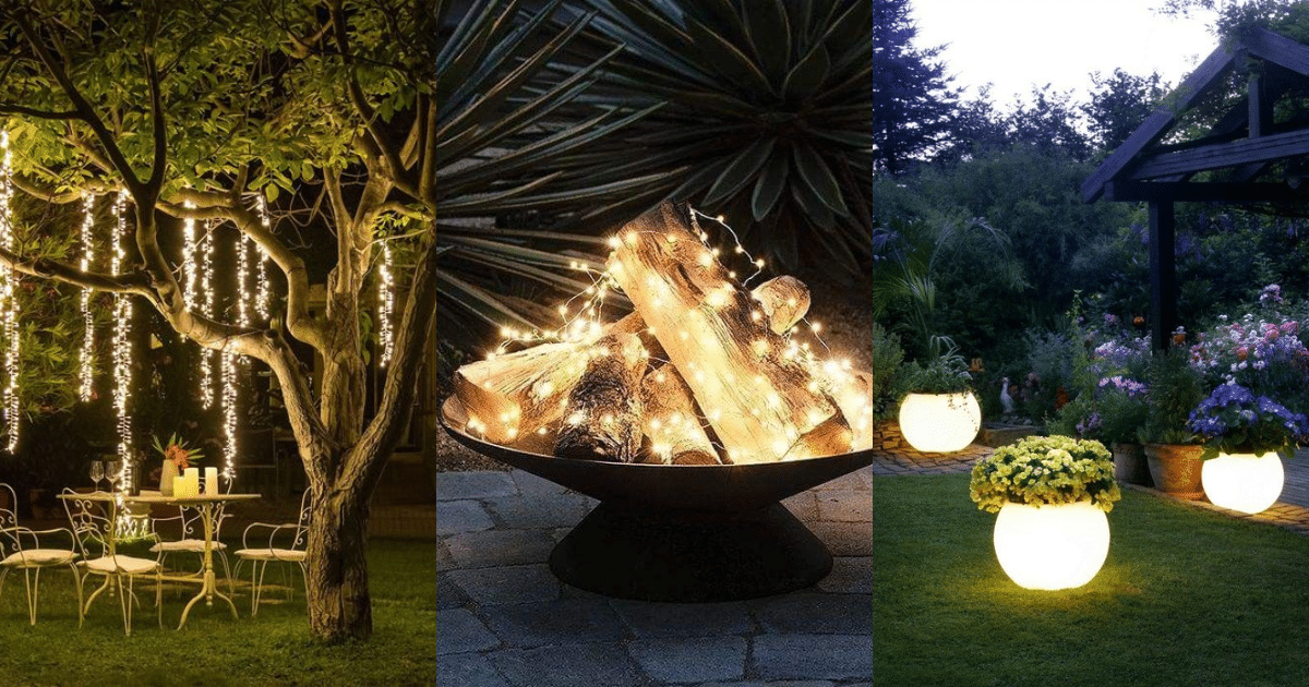 ideias de iluminacao de jardim
