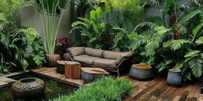 ideias de jardim tropical 10