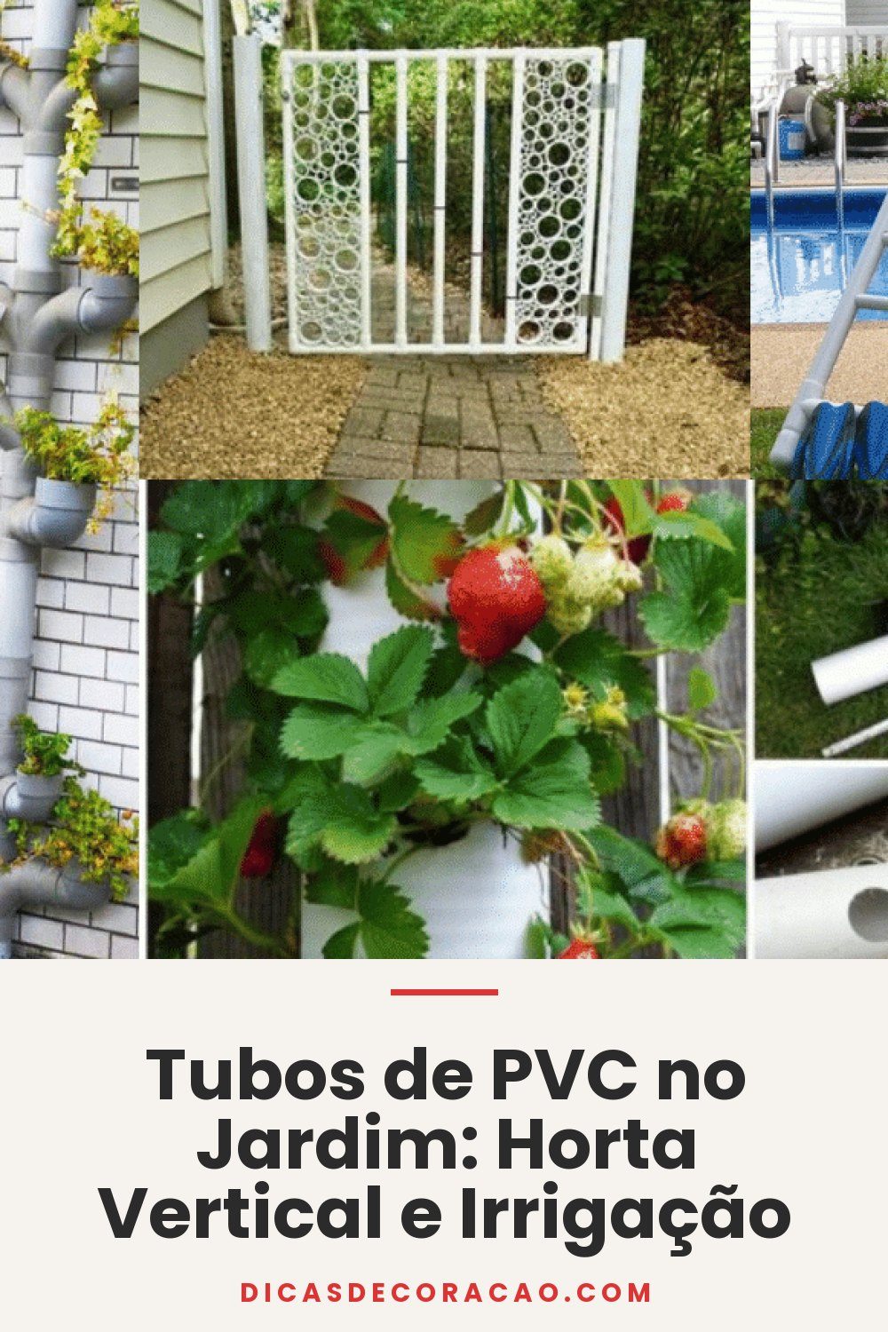 Tubos de PVC no Jardim: Horta Vertical e Irrigação