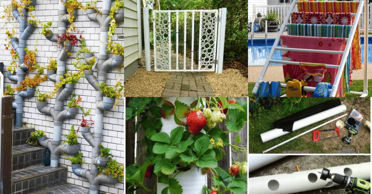 ideias de jardinagem com tubos em pvc