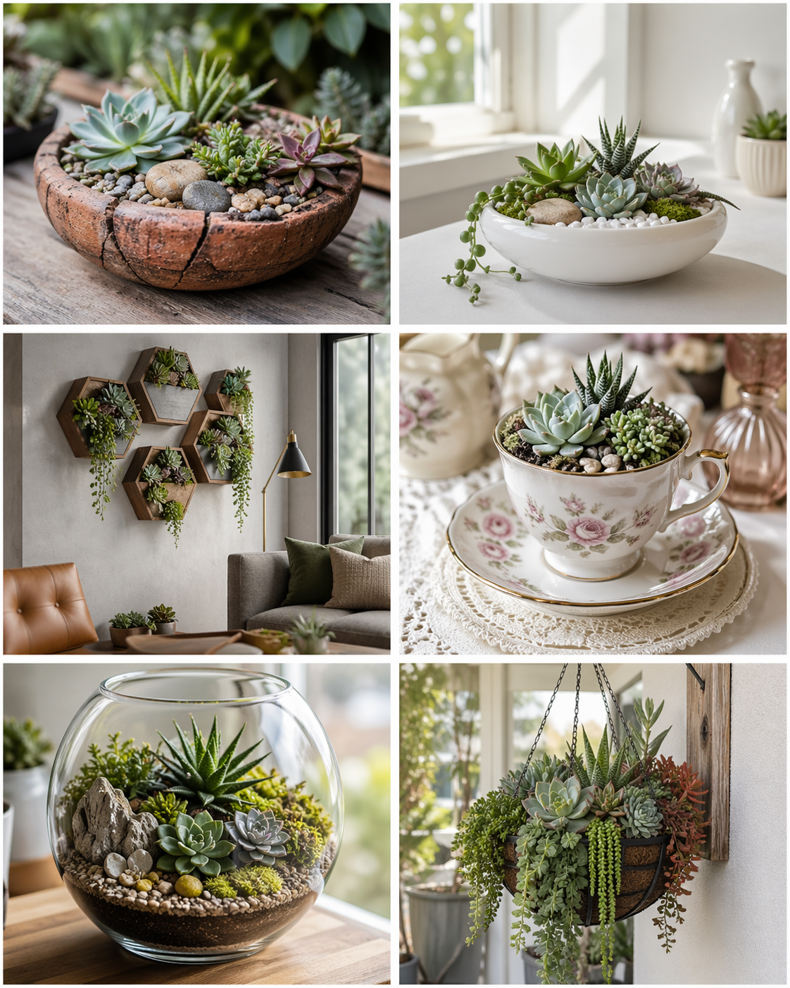 Ideias de Mini Jardim com Suculentas: inspira&ccedil;&otilde;es criativas para decorar com beleza e pouca manuten&ccedil;&atilde;o ideias de mini jardim com suculentas 2