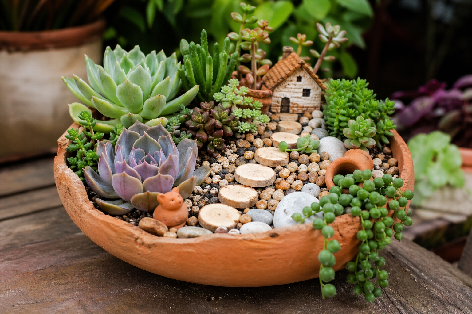 Ideias de Mini Jardim com Suculentas: inspira&ccedil;&otilde;es criativas para decorar com beleza e pouca manuten&ccedil;&atilde;o ideias de mini jardim com suculentas 4
