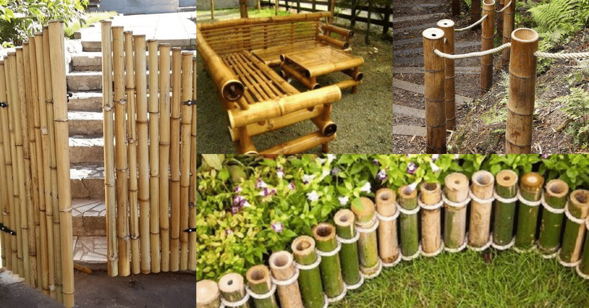 ideias decorar o jardim com bambu