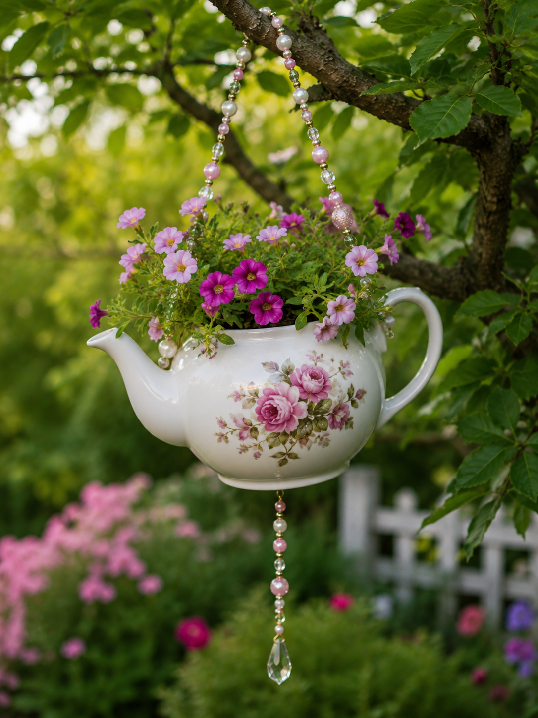 Ideias Decorativas para o Jardim Feitas com Bules de Ch&aacute; ideias decorativas para o jardim feitas com bules de cha 7