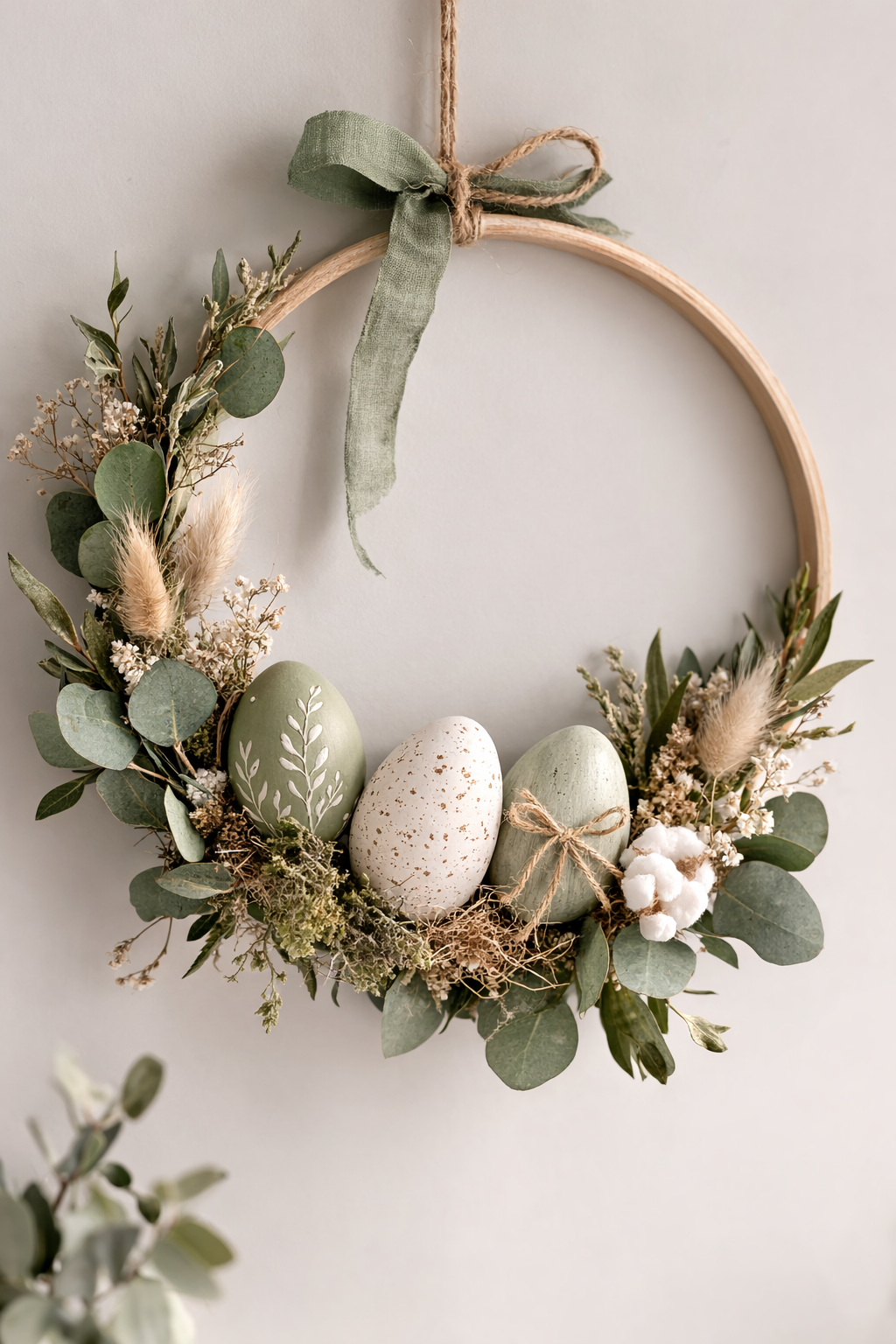 Ideias Diferentes de Decora&ccedil;&atilde;o para a P&aacute;scoa em Tons Verdes: Eleg&acirc;ncia Natural ideias diferentes de decoracao para a pascoa em tons verdes 1