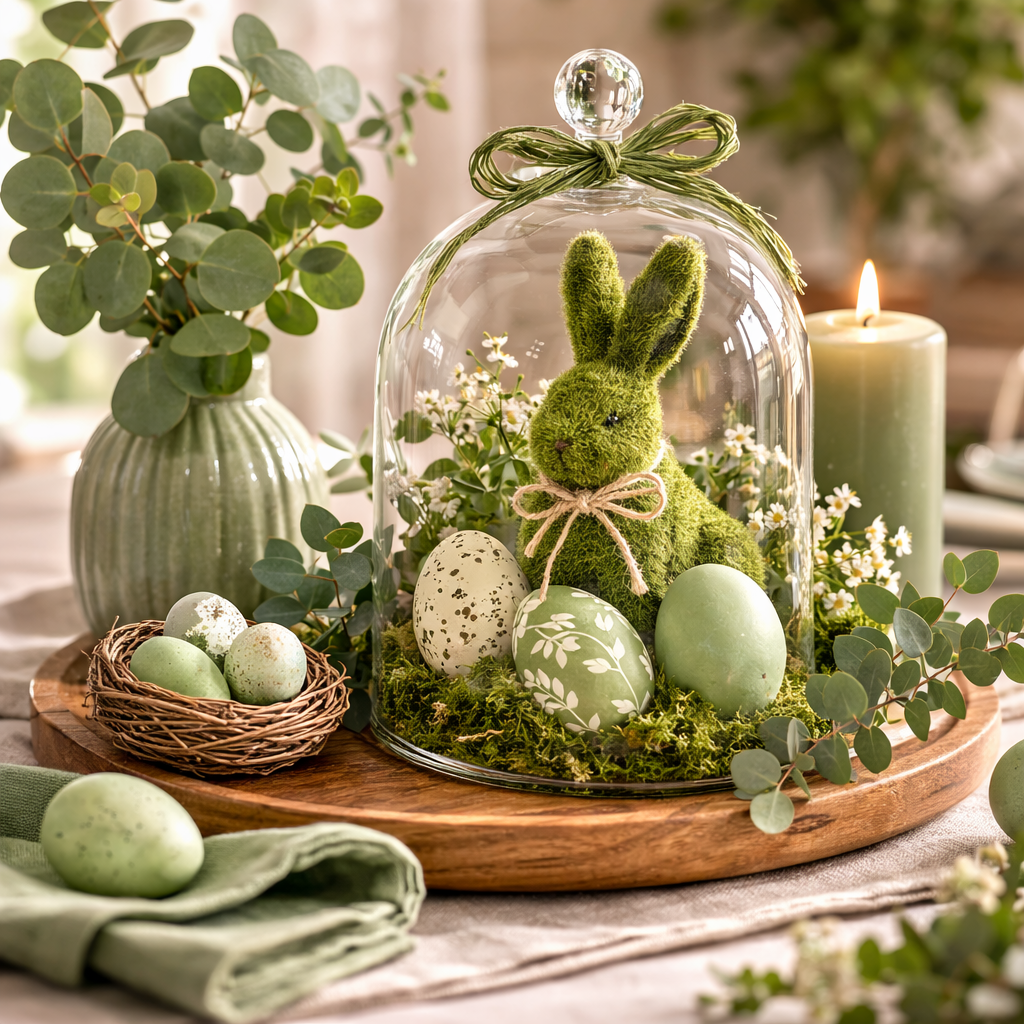 Ideias Diferentes de Decora&ccedil;&atilde;o para a P&aacute;scoa em Tons Verdes: Eleg&acirc;ncia Natural ideias diferentes de decoracao para a pascoa em tons verdes 5