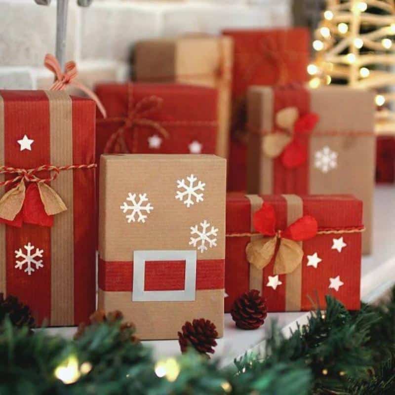 ideias diferentes e criativas para embrulhar os seus presentes de natal 5
