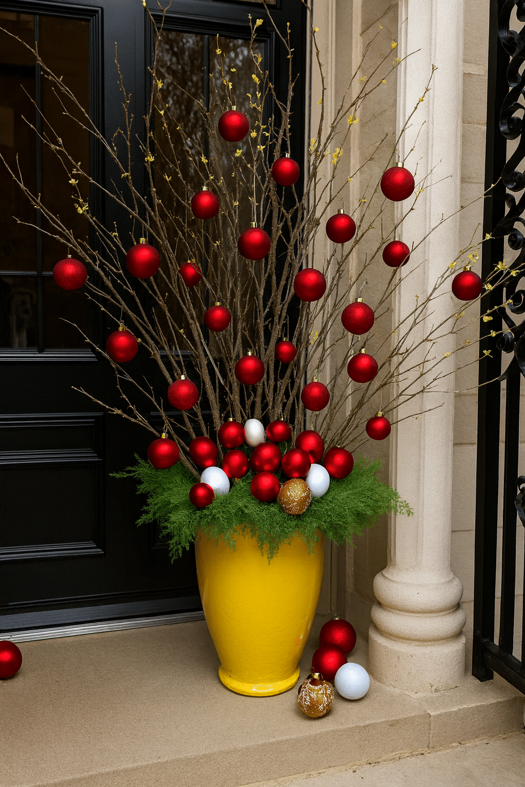 ideias faceis e baratas para decoracao de natal no quintal 5