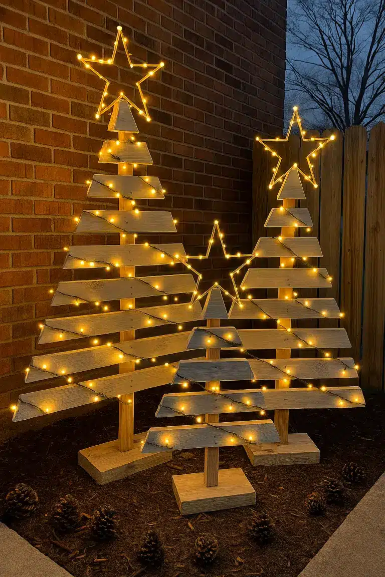 ideias faceis e baratas para decoracao de natal no quintal 6