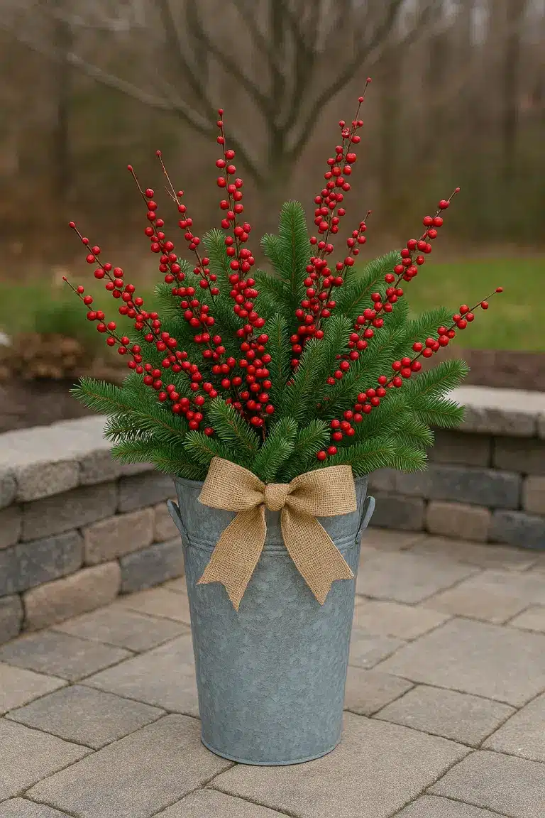 ideias faceis e baratas para decoracao de natal no quintal 8