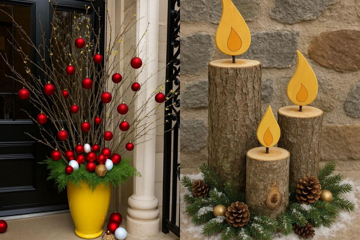ideias faceis e baratas para decoracao de natal no quintal