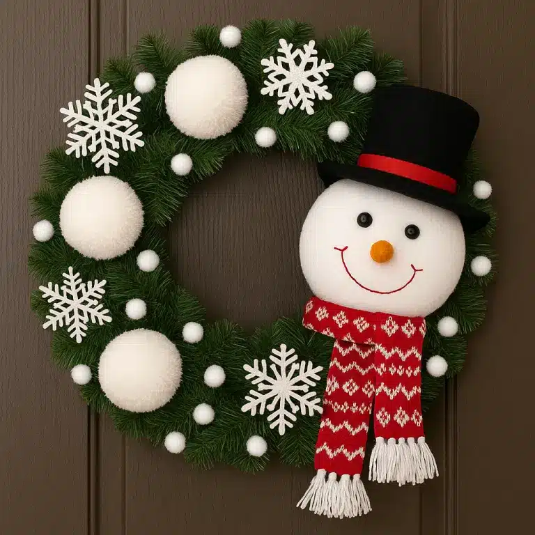 ideias guirlandas de boneco de neve 7