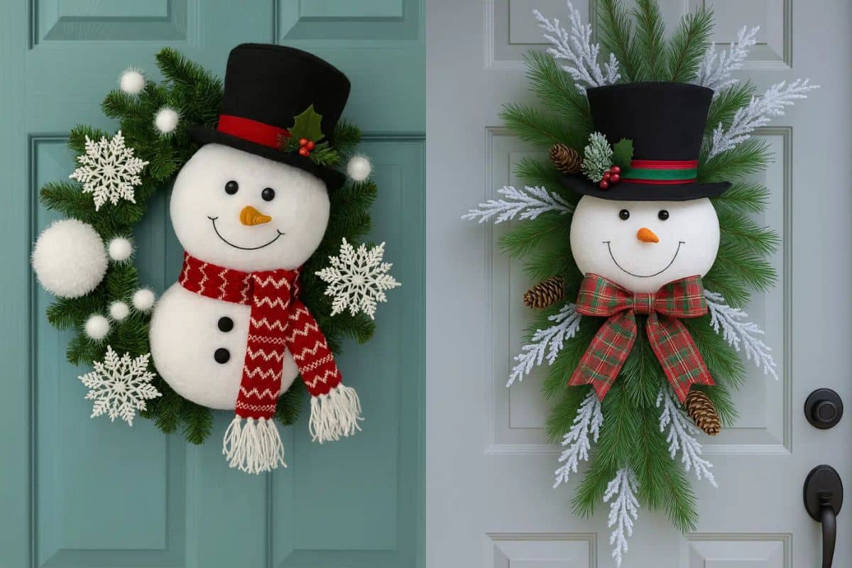 ideias guirlandas de boneco de neve