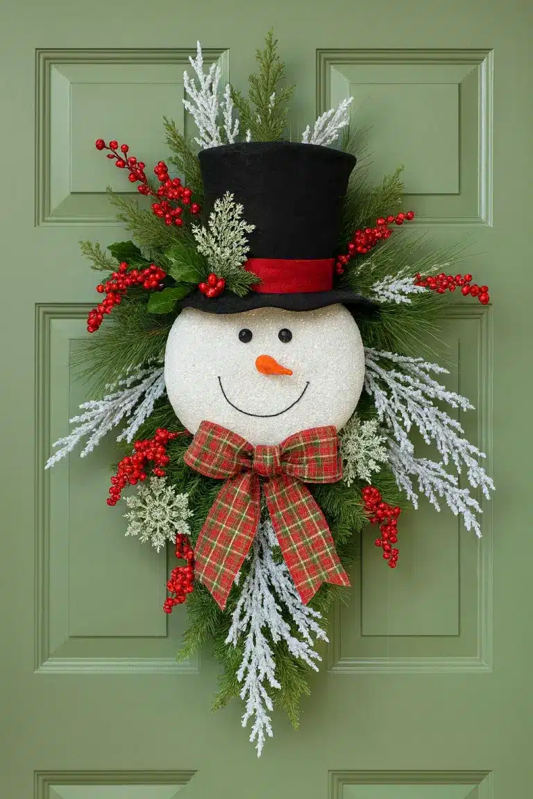 ideias guirlandas de boneco de neve