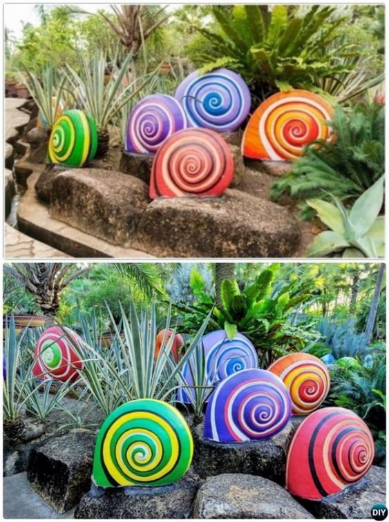 ideias incriveis de pedras em forma de animais para decorar o jardim 7