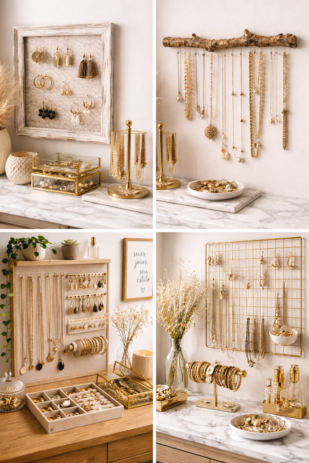 Ideias Inteligentes para Pendurar e Guardar as Suas Joias (Organiza&ccedil;&atilde;o Criativa e Funcional) ideias inteligentes para pendurar e guardar as suas joias 5