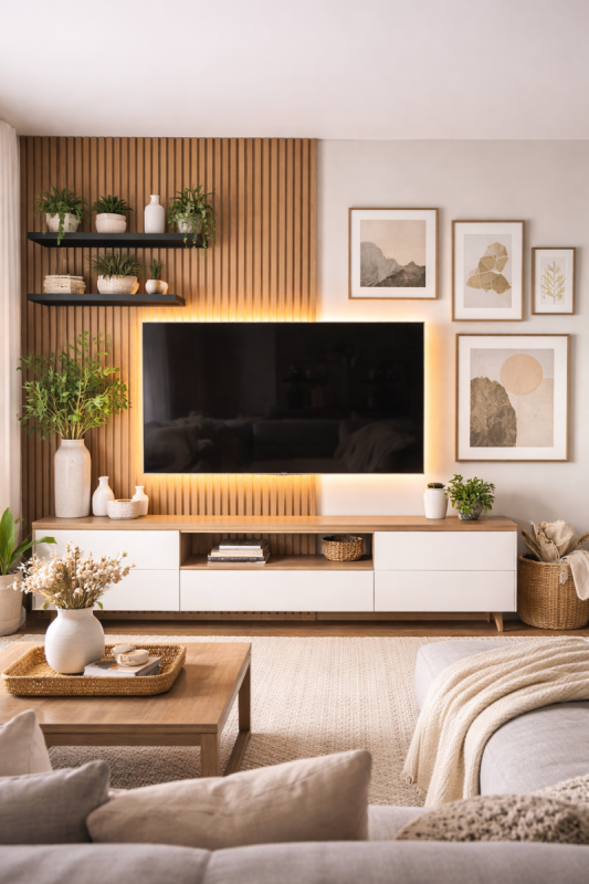 ideias legais para decorar a parede da tv 2 scaled